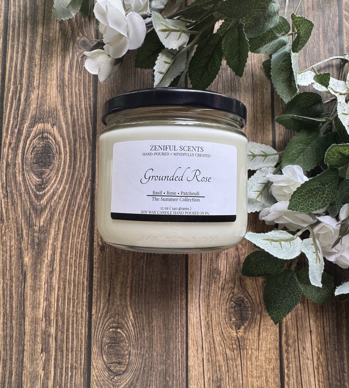 Grounded Rose Soy Wax Candle