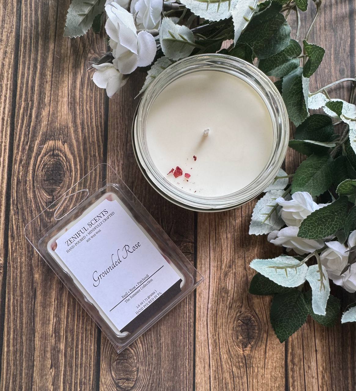 Grounded Rose Soy Wax Candle